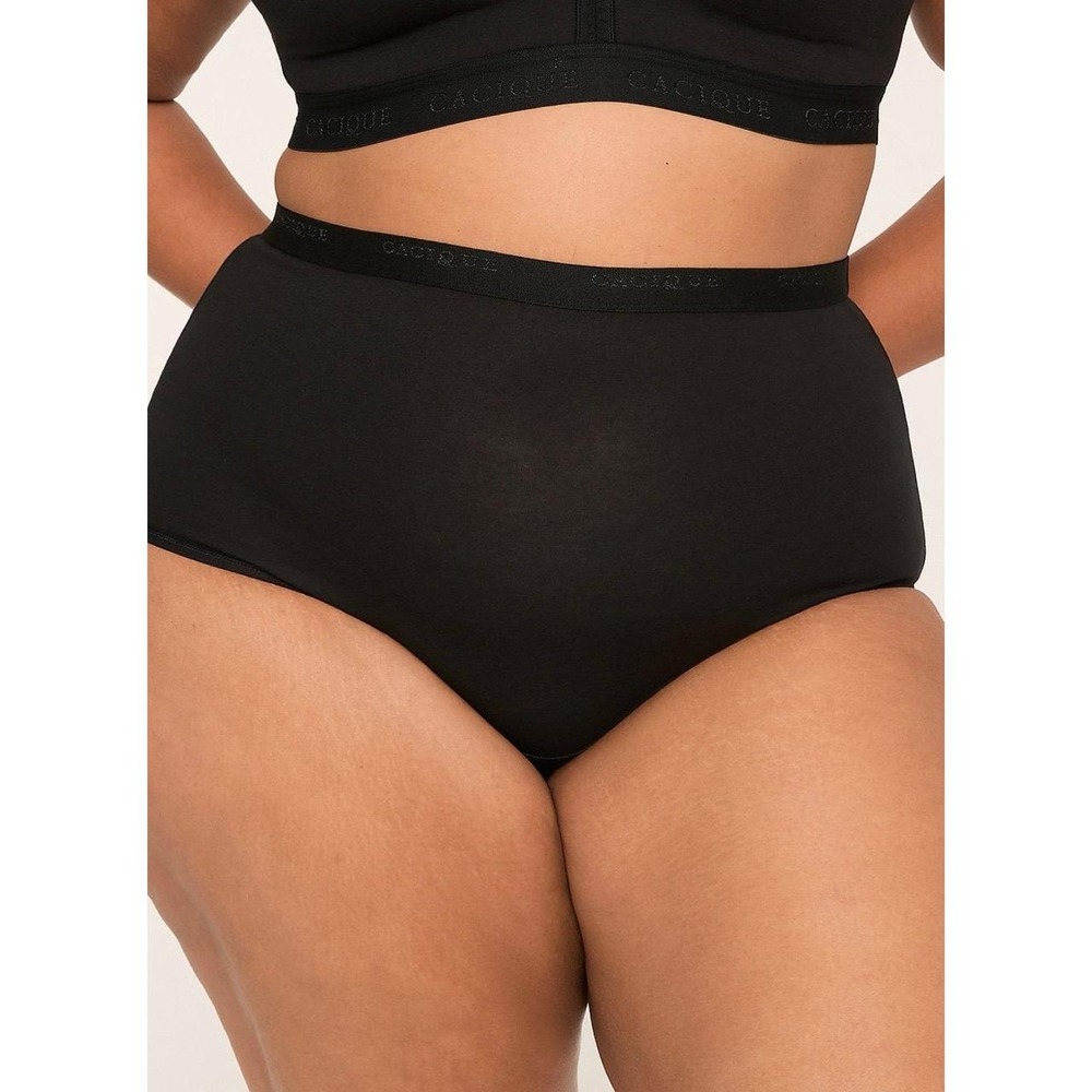 Cacique Cotton High Waisted Brief Panties Size 18/20 Lot of 10 Black Purple Red